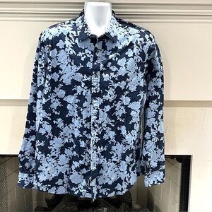 Michael Kors Floral Blue Men's Cotton Shirt